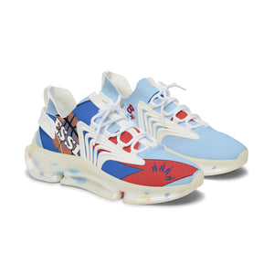 Women's City Street Track Sneakers (Blue/Red)