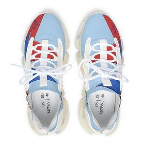 Women's City Street Track Sneakers (Blue/Red)